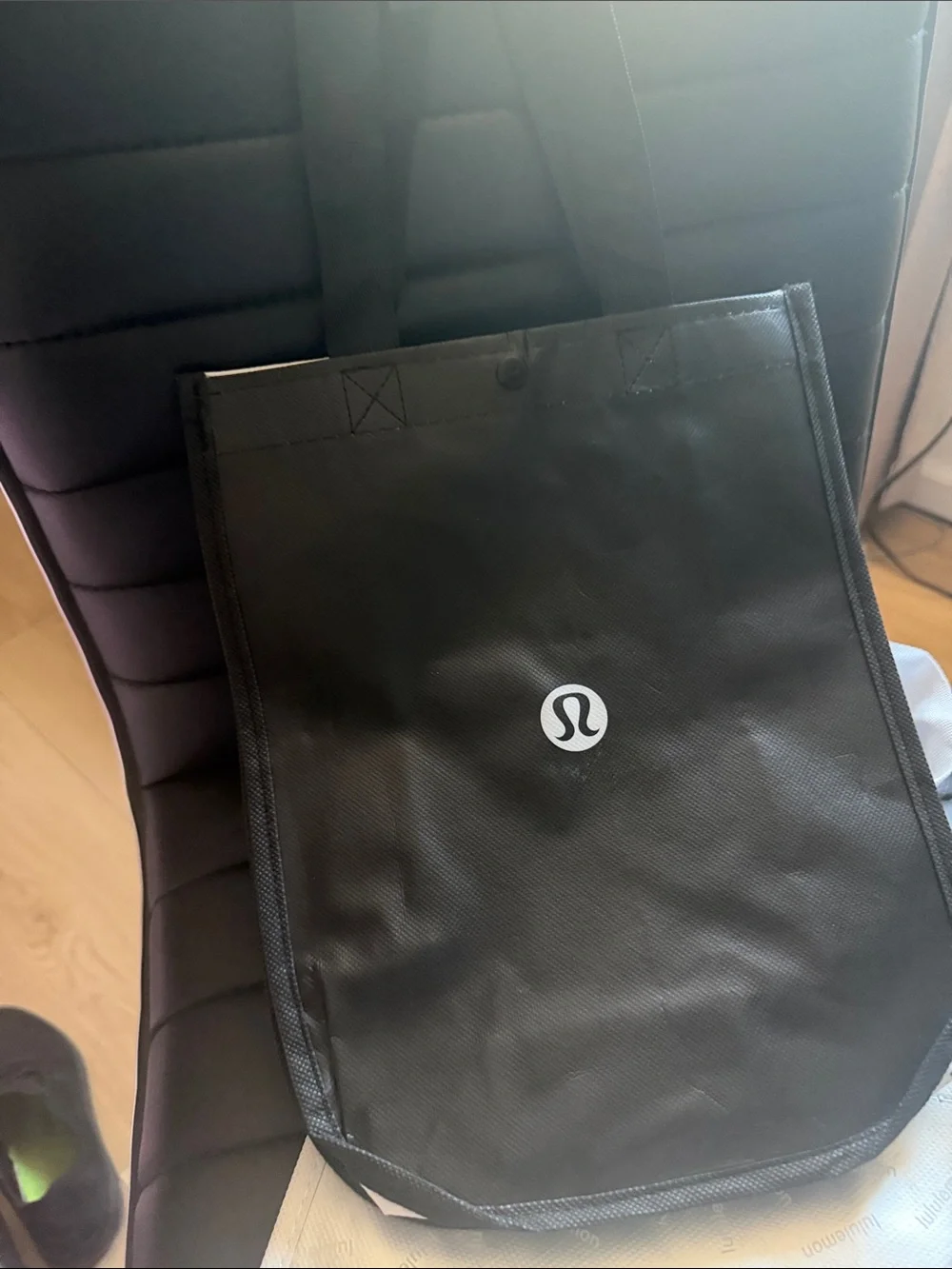 lululemon athletica Black and Silver Reusable Tote/Messenger small Bags